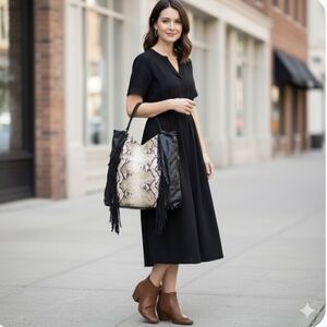 Clever Carriage Company All Leather With Fringe $685 RETAIL